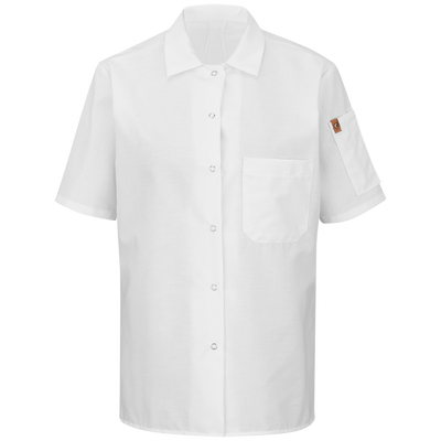 Women's Short Sleeve Cook Shirt with OilBlok + MIMIX®