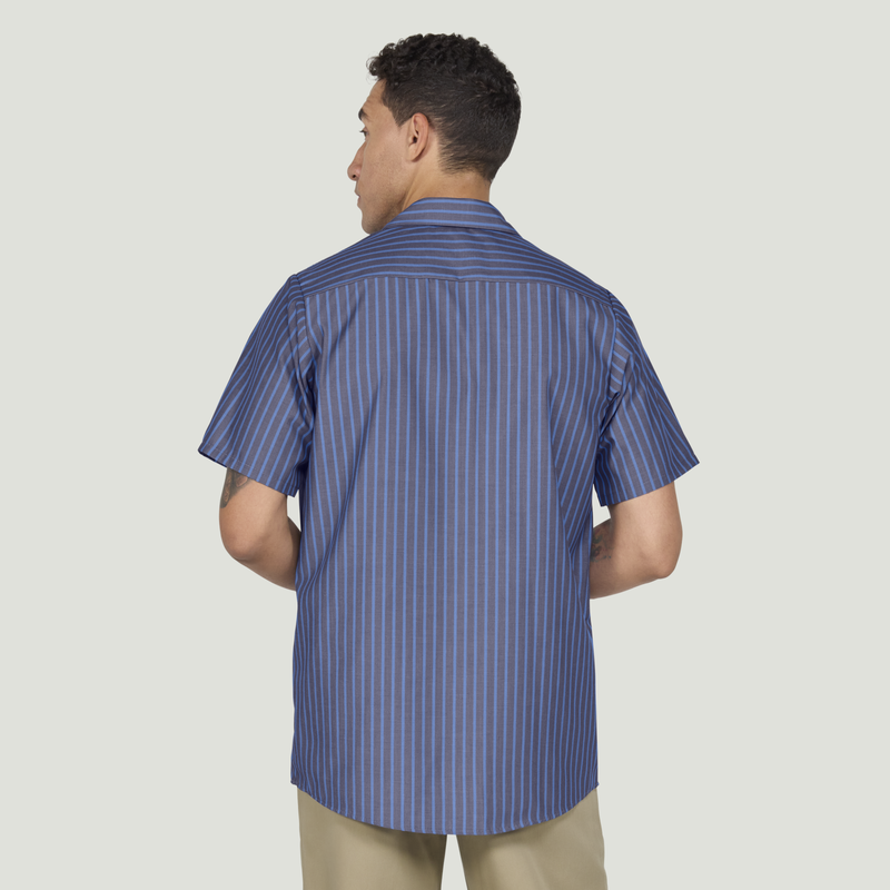 Men's Short Sleeve Industrial Stripe Work Shirt image number 2