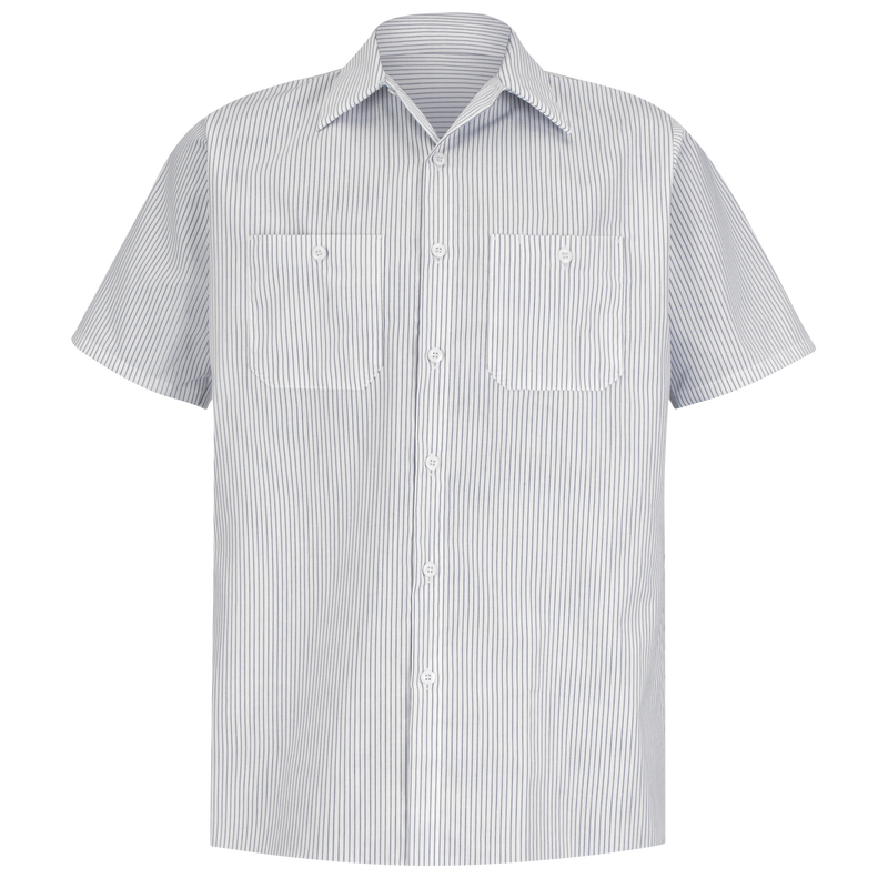 Men's Short Sleeve Striped Work Shirt image number 1