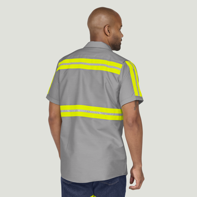 Short Sleeve Enhanced Visibility Industrial&nbsp;Work Shirt image number 2