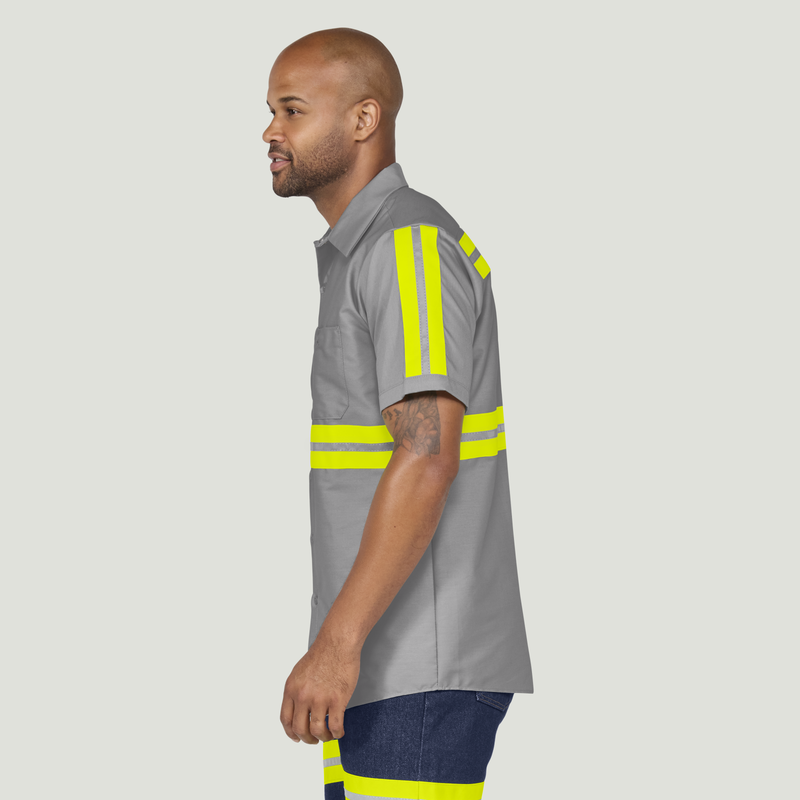 Short Sleeve Enhanced Visibility Industrial&nbsp;Work Shirt image number 3