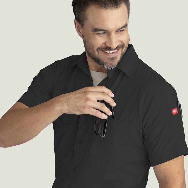 Men's Cooling Short Sleeve Work Shirt image number 12