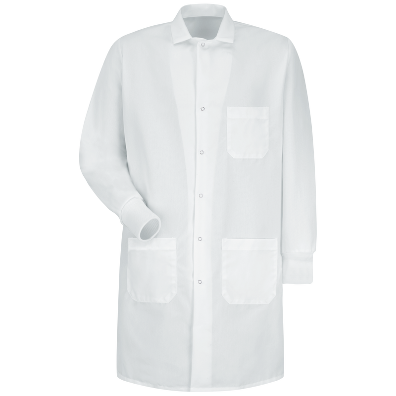 Unisex Specialized Cuffed Lab Coat with Exterior Pocket image number 1