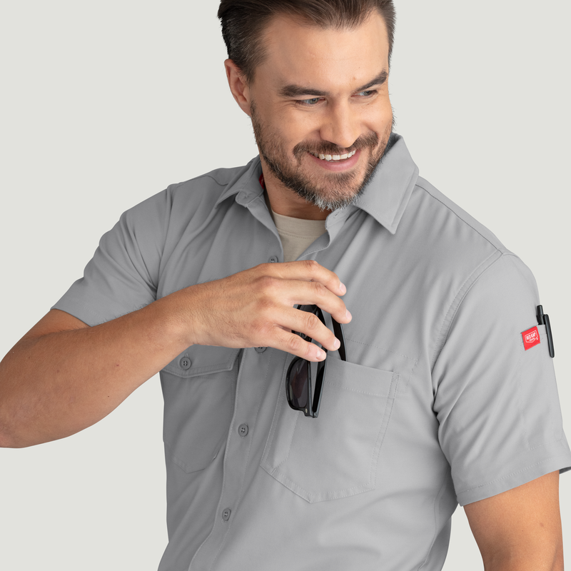 Men's Cooling Short Sleeve Work Shirt image number 11