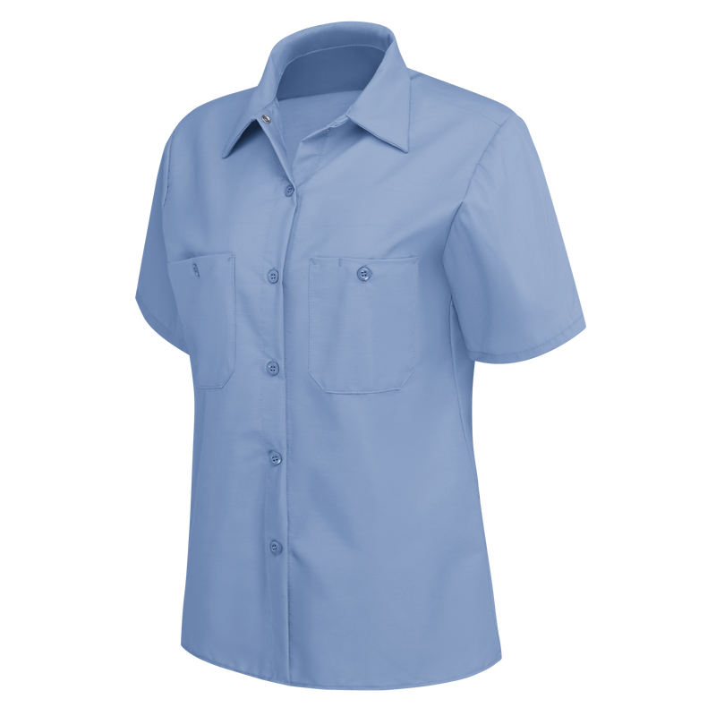 Women's Short Sleeve Industrial Work Shirt image number 4