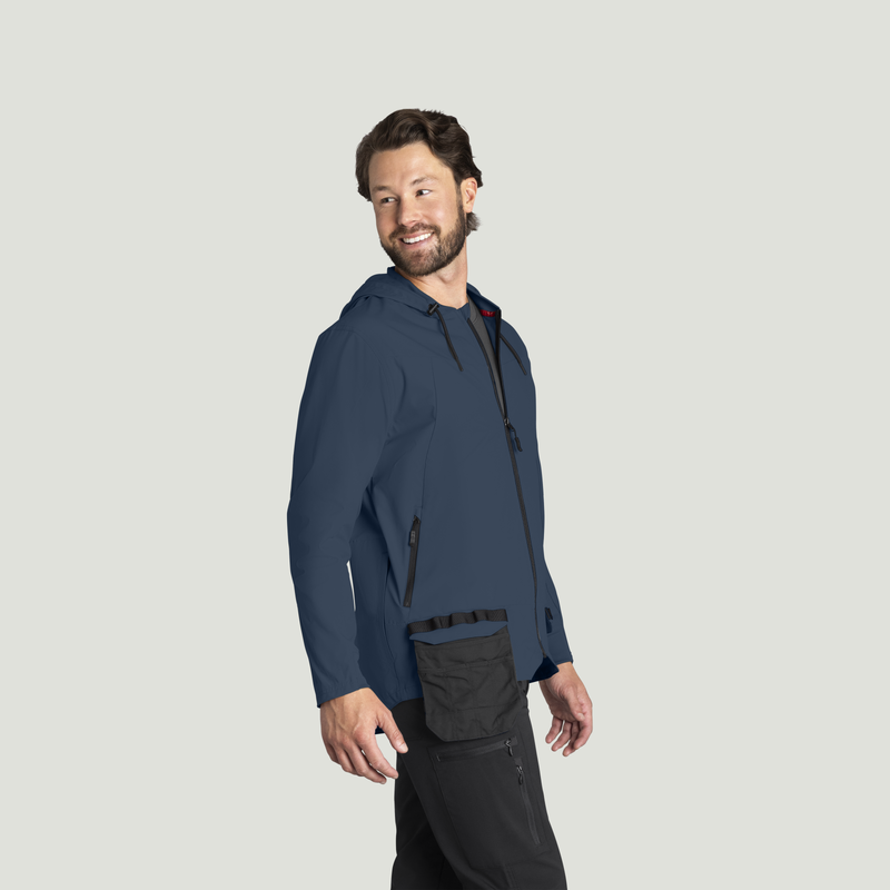 Men&rsquo;s Performance Hooded Windbreaker Jacket with ToolShift Pocket image number 4