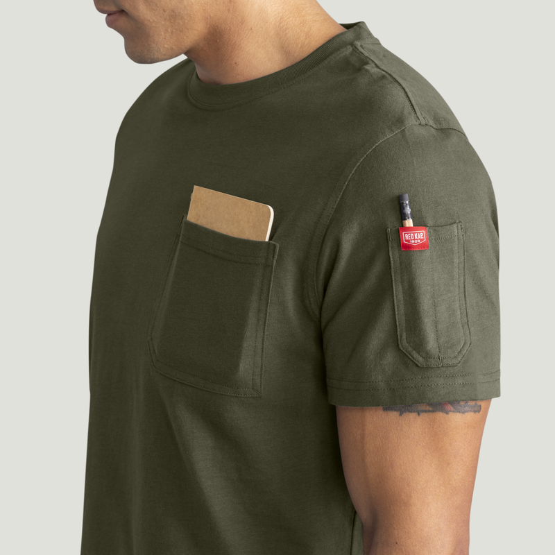 Men's Heavyweight Cotton Short Sleeve Pocket T-Shirt image number 14