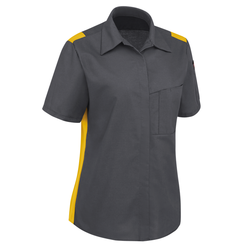 Women's Short Sleeve Performance Plus Shop Shirt with OilBlok Technology image number 3
