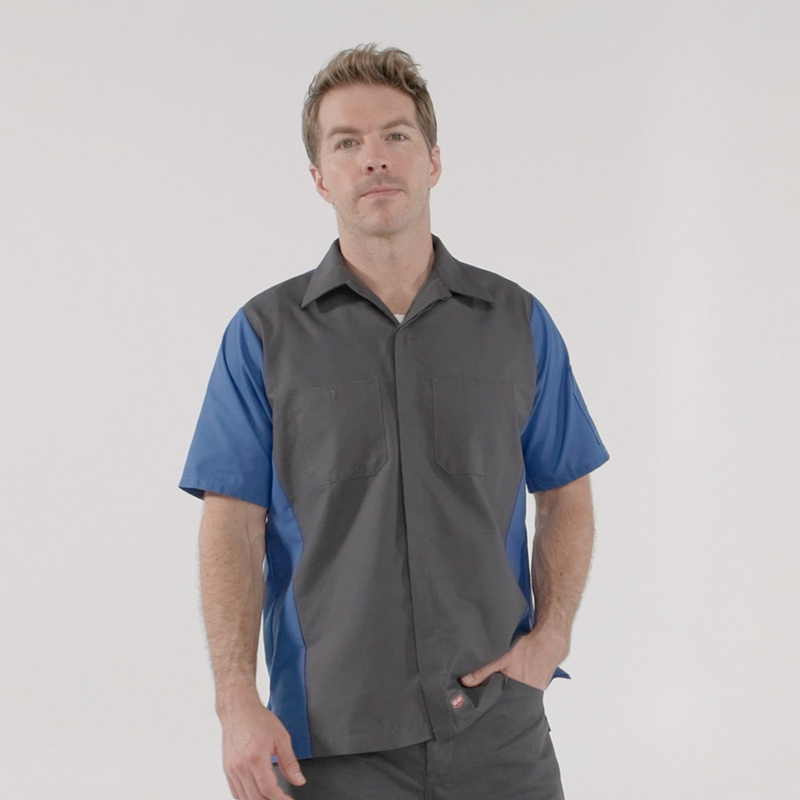 Men's Short Sleeve Two-Tone Crew Shirt image number 5