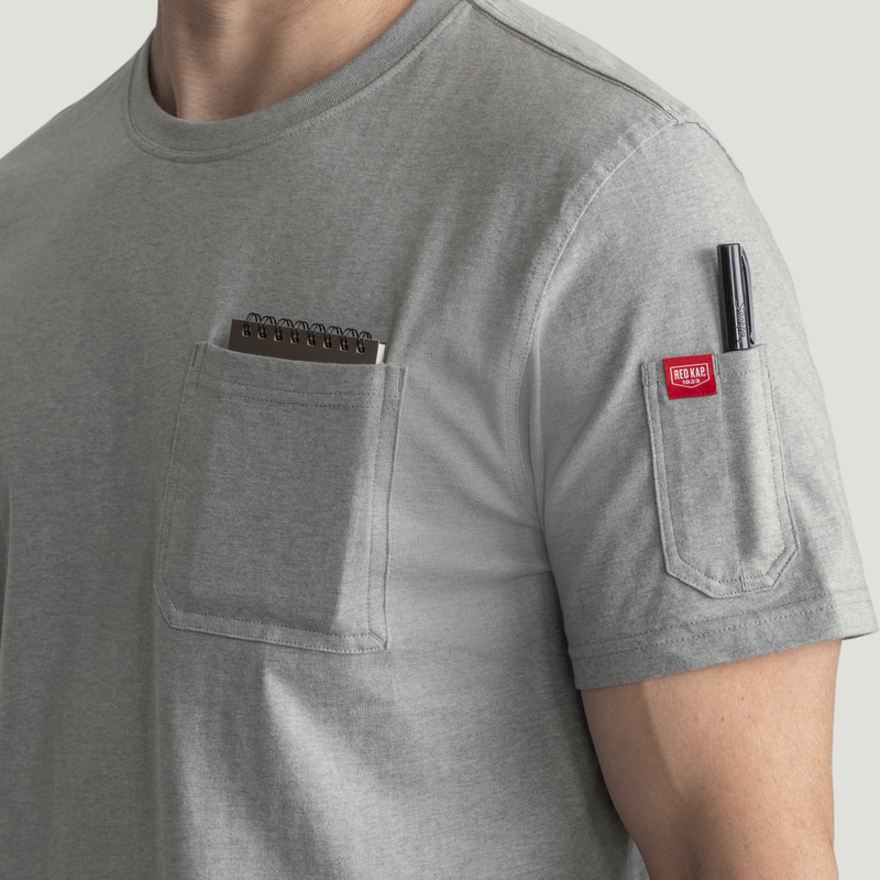 Men's Heavyweight Cotton Short Sleeve Pocket T-Shirt image number 15