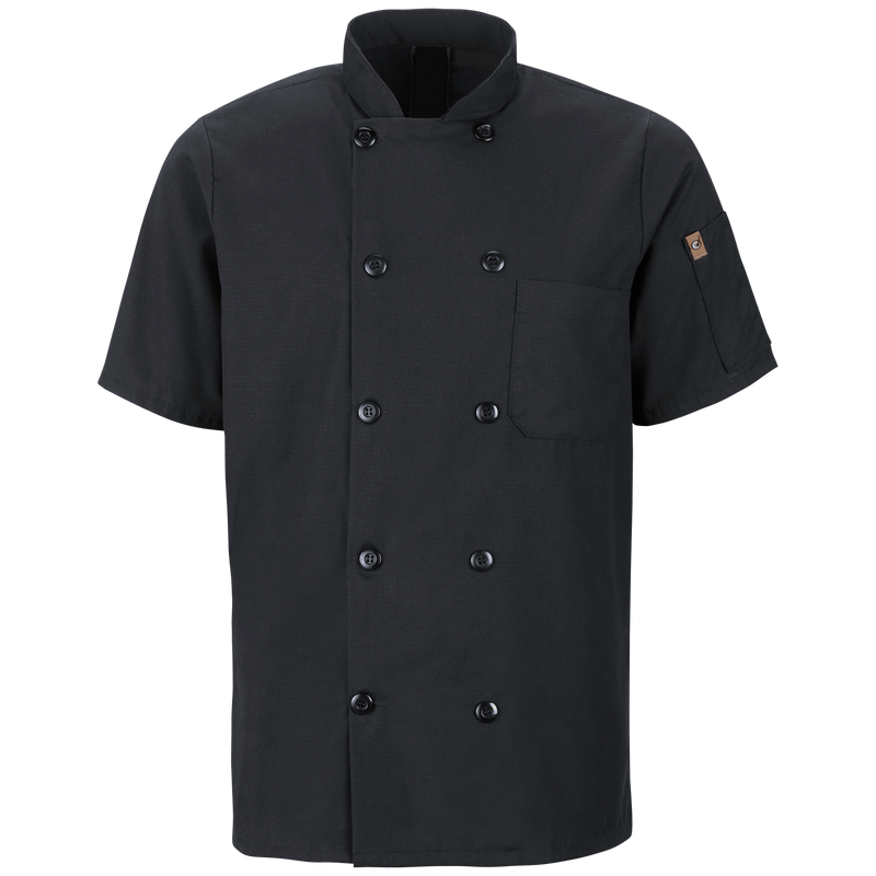 Men's Short Sleeve Chef Coat with OilBlok + MIMIX&reg; image number 1