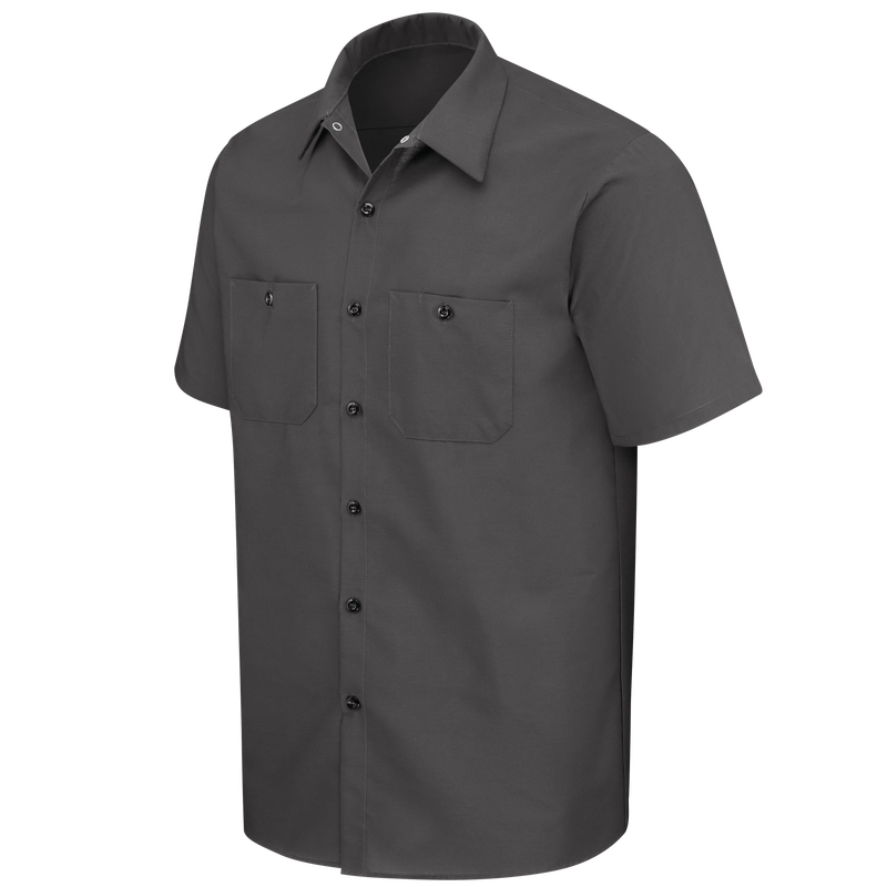 Men's Short Sleeve Industrial Work Shirt image number 8