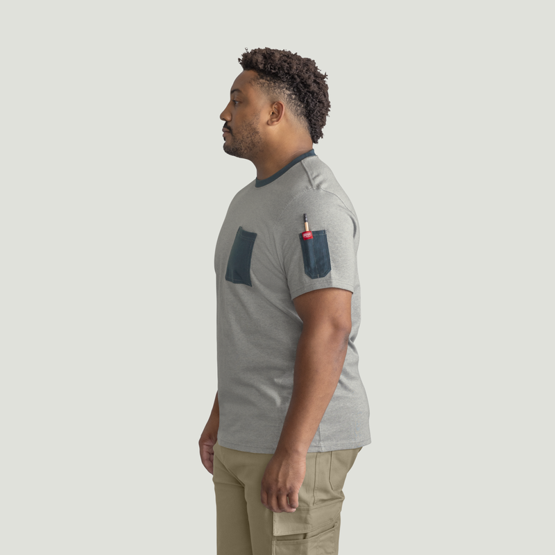 Men's Heavyweight Cotton Short Sleeve Pocket T-Shirt image number 7