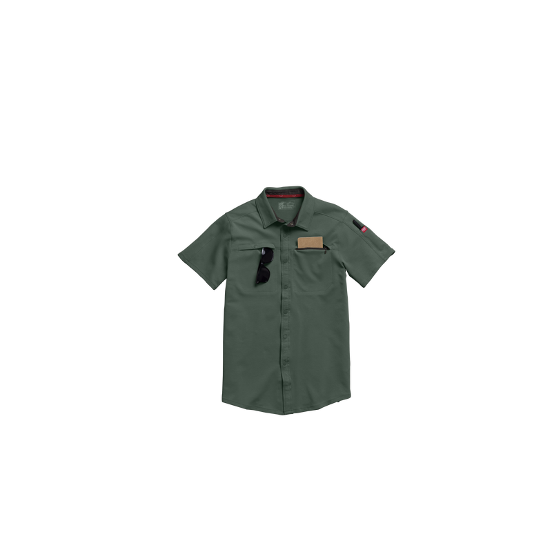 Men's Snap Front Jersey Short Sleeve Work Shirt image number 17