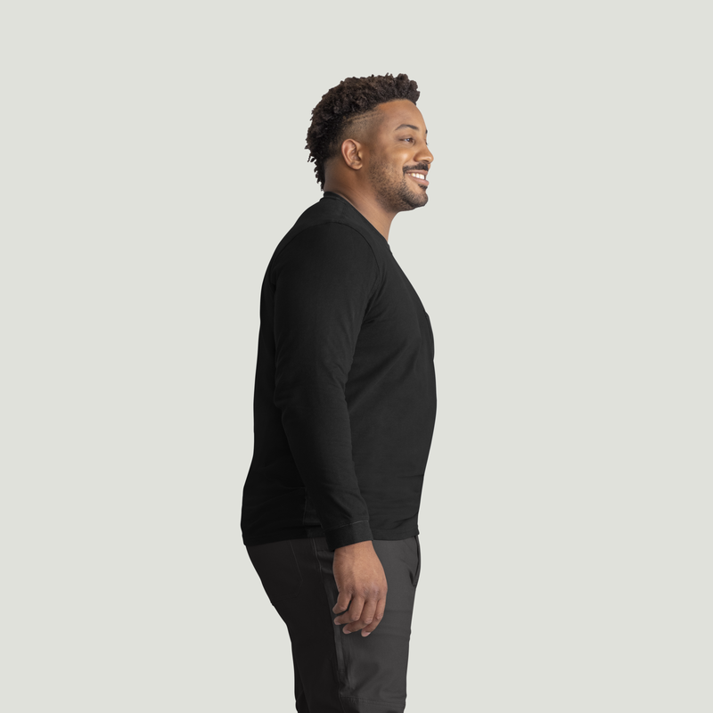 Men's Heavyweight Long Sleeve Cotton Pocket T-Shirt image number 8