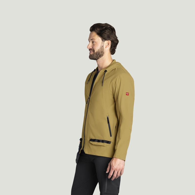 Men&rsquo;s Performance Hooded Windbreaker Jacket with ToolShift Pocket image number 3