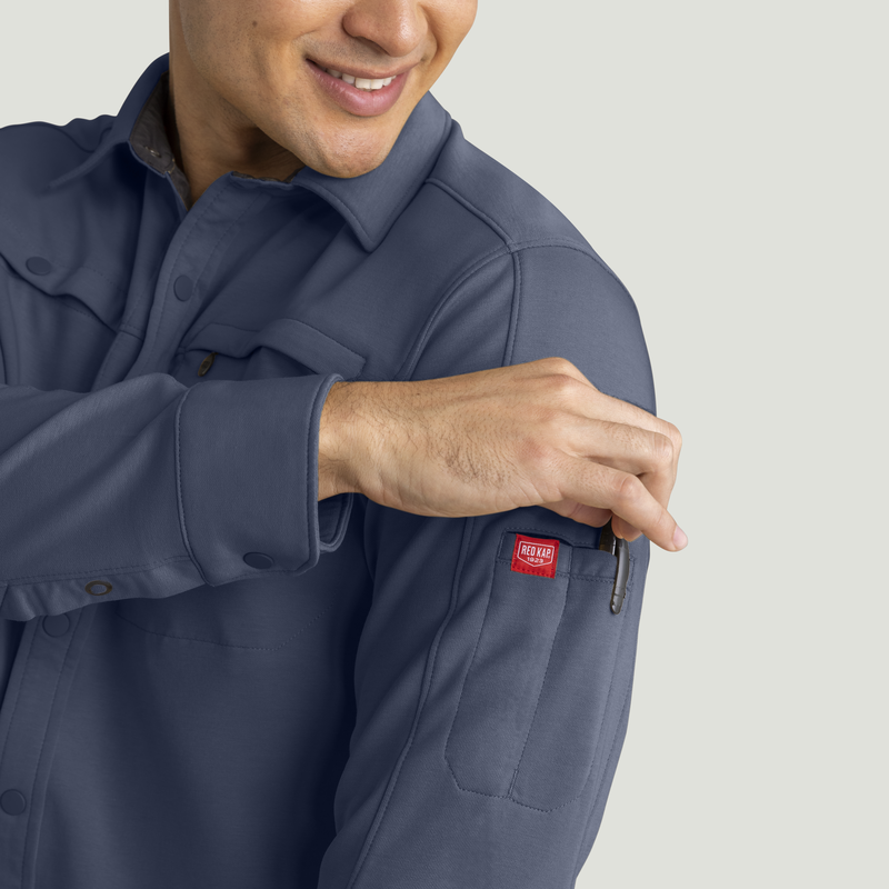 Men's Snap Front Jersey Long Sleeve Work Shirt image number 15