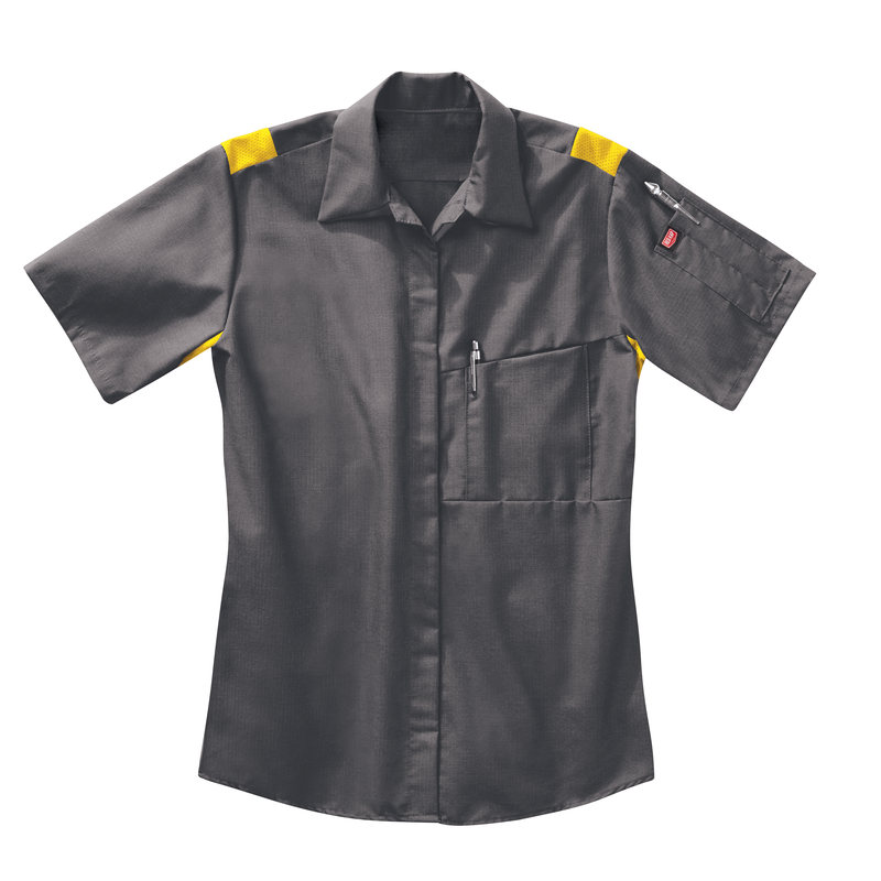 Women's Short Sleeve Performance Plus Shop Shirt with OilBlok Technology image number 8
