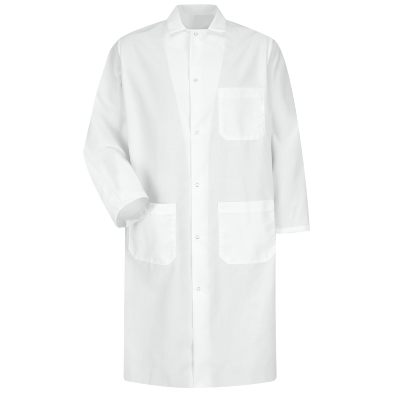 Gripper-Front Spun Polyester Butcher Coat with Interior Pocket image number 1