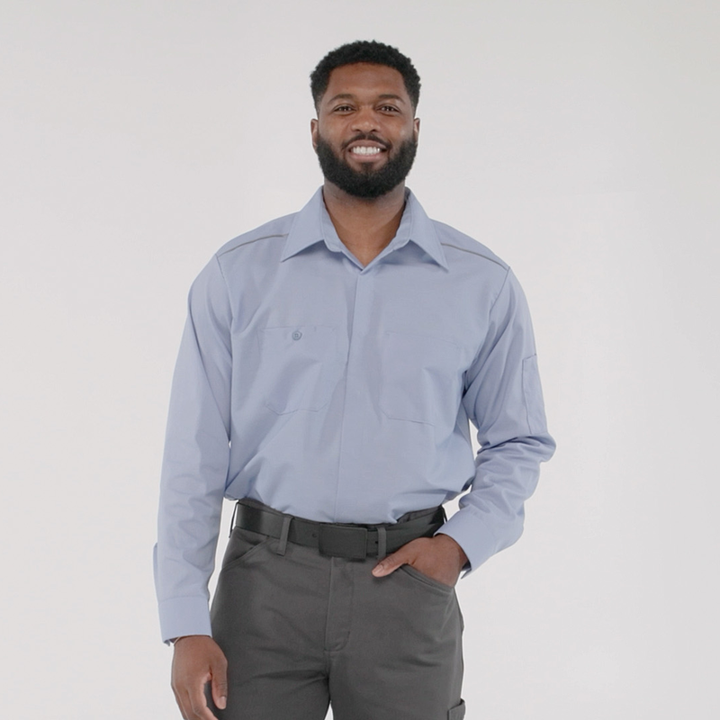 Men's Long Sleeve Pro Airflow Work Shirt image number 5