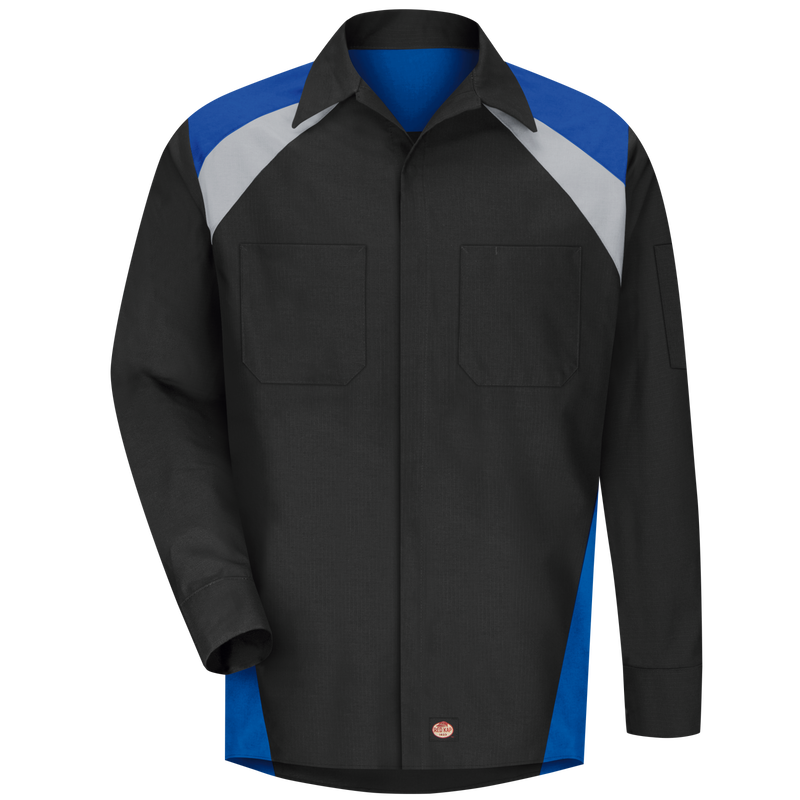 Men's Long Sleeve Tri-Color Shop Shirt image number 1