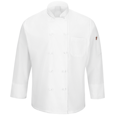 Men's Ten Knot Button Chef Coat with OilBlok + MIMIX®