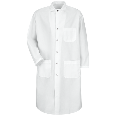 Snap-Front Spun Polyester Butcher Coat