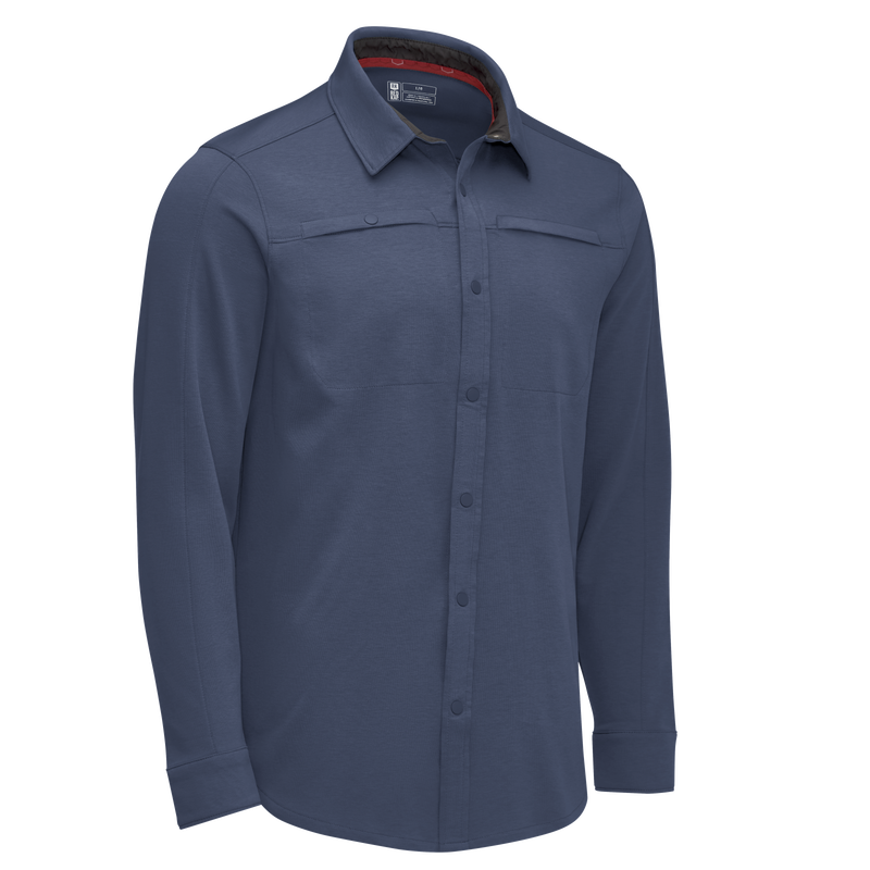Men's Snap Front Jersey Long Sleeve Work Shirt image number 11