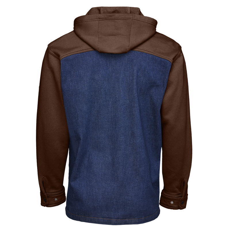 Men&rsquo;s Denim and Fleece Hooded Shirt Jacket image number 6