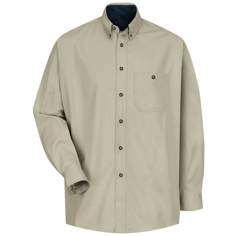Men's Long Sleeve Cotton Contrast Dress Shirt image number 1