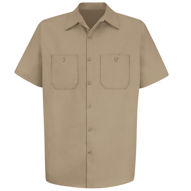 Men's Short Sleeve Wrinkle-Resistant Cotton Work&nbsp;Shirt image number 1