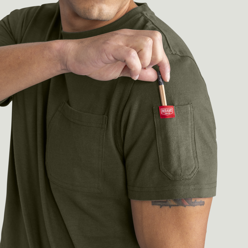 Men's Heavyweight Cotton Short Sleeve Pocket T-Shirt image number 13