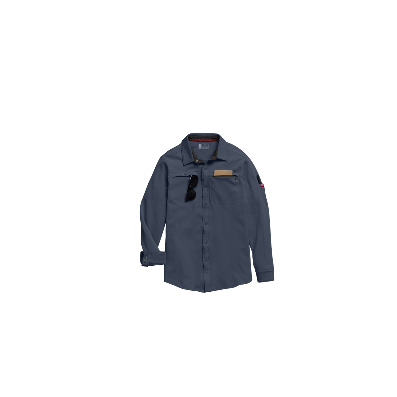 Men's Snap Front Jersey Long Sleeve Work Shirt image number 18