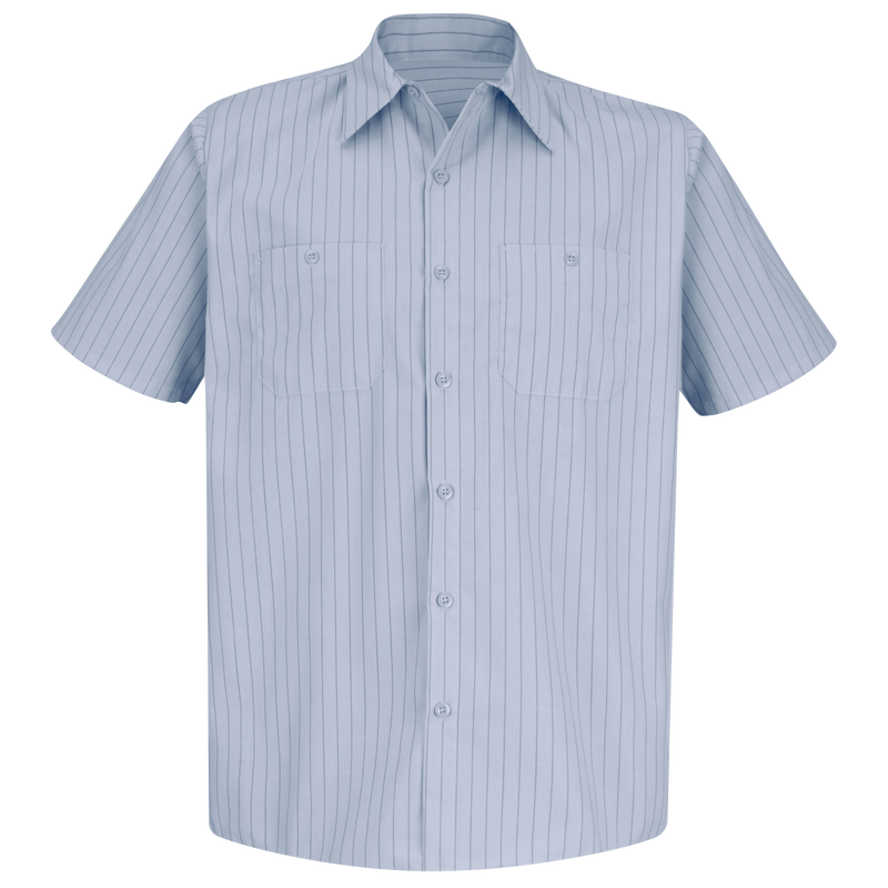 Men's Short Sleeve Striped Work Shirt image number 1