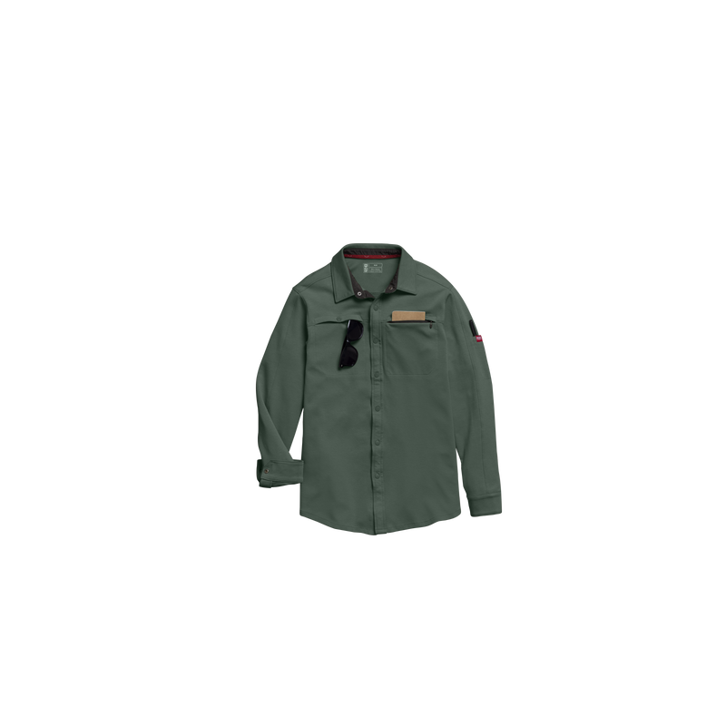 Men's Snap Front Jersey Long Sleeve Work Shirt image number 18