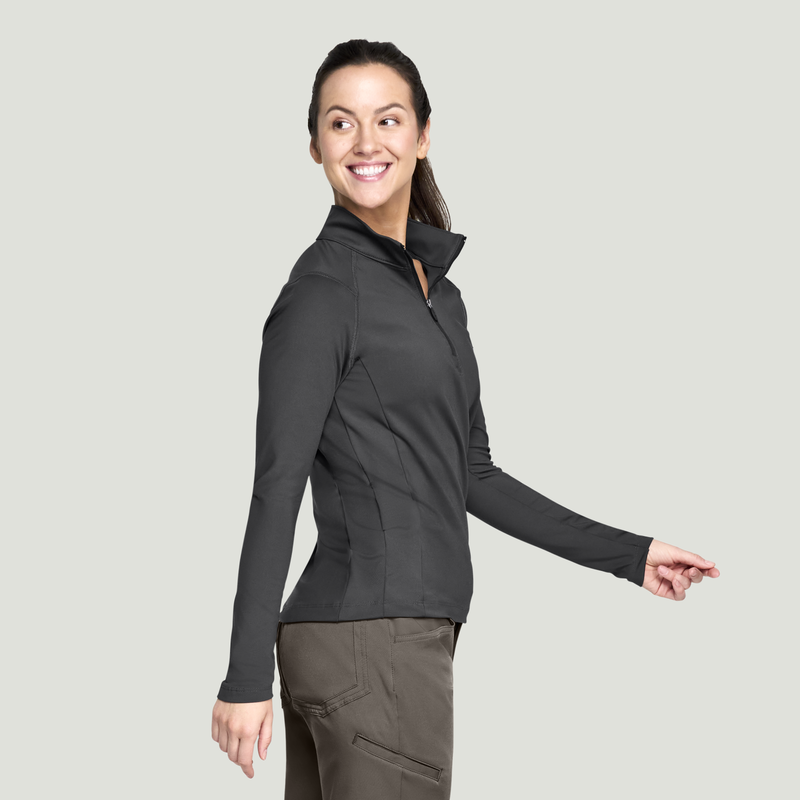 Women's Performance Quarter Zip Cadet Collar Pullover image number 4