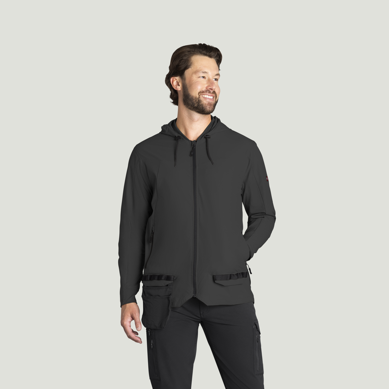Men&rsquo;s Performance Hooded Windbreaker Jacket with ToolShift Pocket image number 1