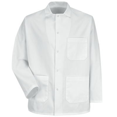 Gripper-Front Short Butcher Coat