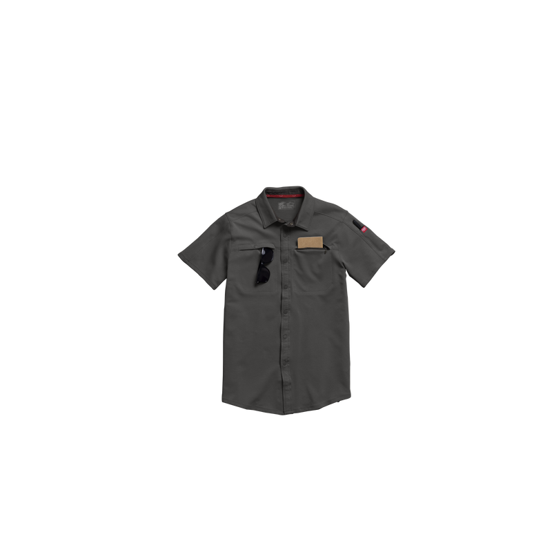 Men's Snap Front Jersey Short Sleeve Work Shirt image number 17