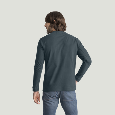 Men's Heavyweight Long Sleeve Cotton Pocket T-Shirt