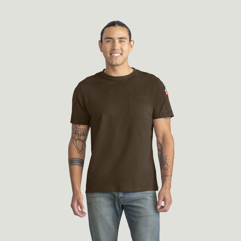 Men's Heavyweight Cotton Short Sleeve Pocket T-Shirt image number 1