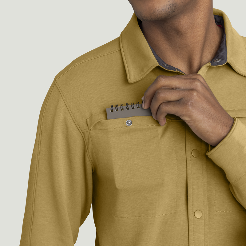Men's Snap Front Jersey Long Sleeve Work Shirt image number 17