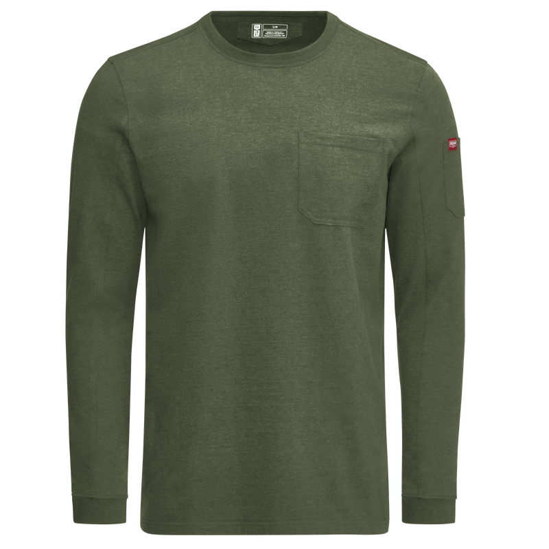 Men's Heavyweight Long Sleeve Cotton Pocket T-Shirt image number 9