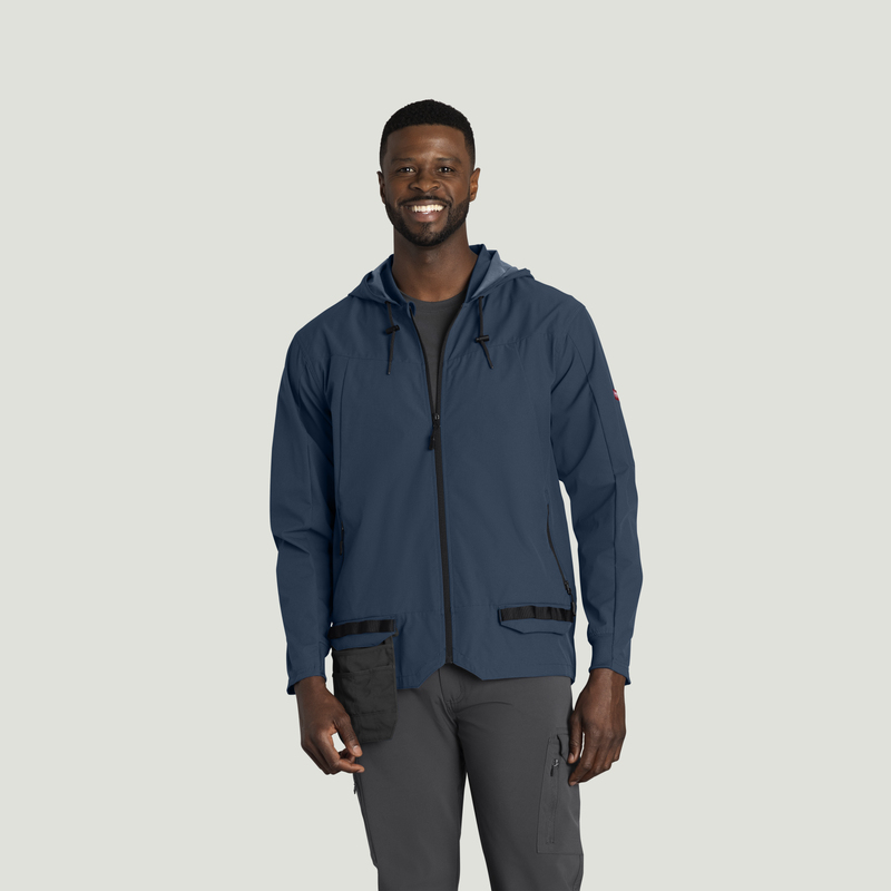 Men&rsquo;s Performance Hooded Windbreaker Jacket with ToolShift Pocket image number 1