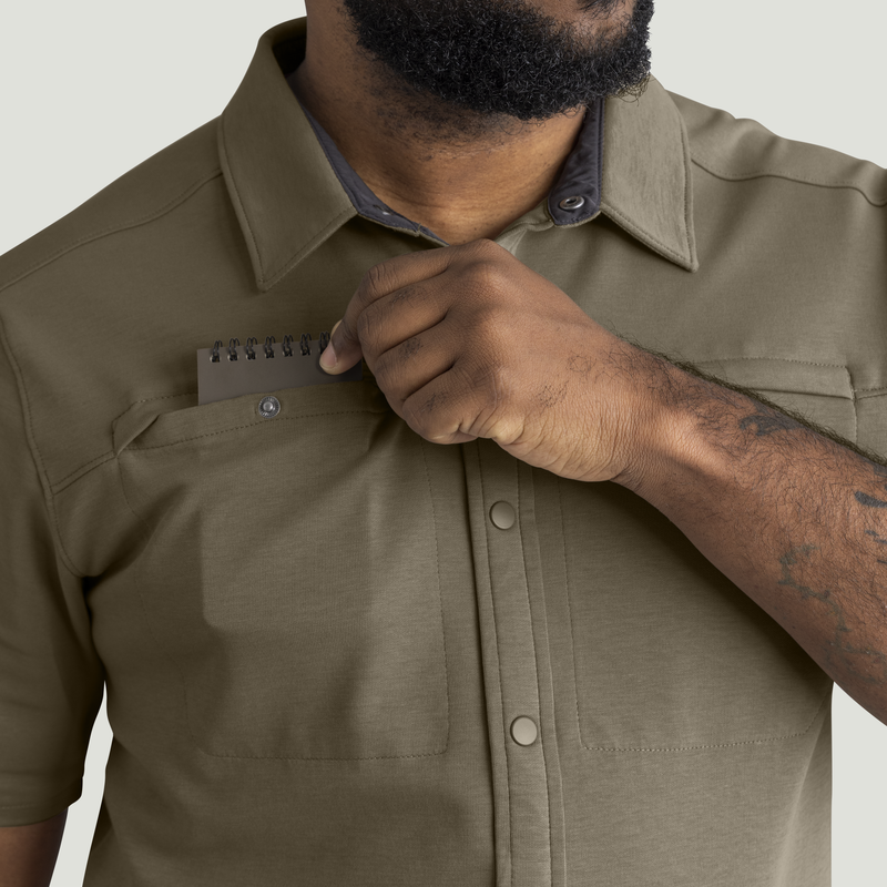 Men's Snap Front Jersey Short Sleeve Work Shirt image number 14