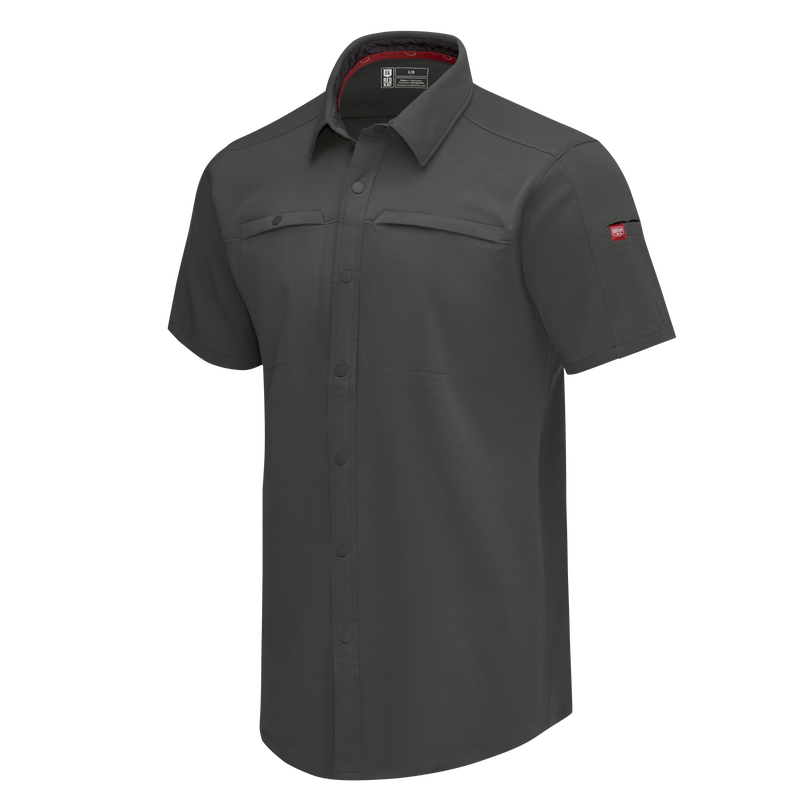 Men's Snap Front Jersey Short Sleeve Work Shirt image number 12