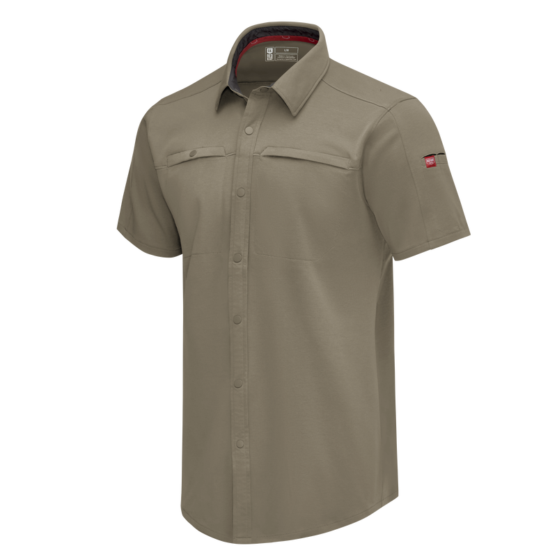 Men's Snap Front Jersey Short Sleeve Work Shirt image number 12