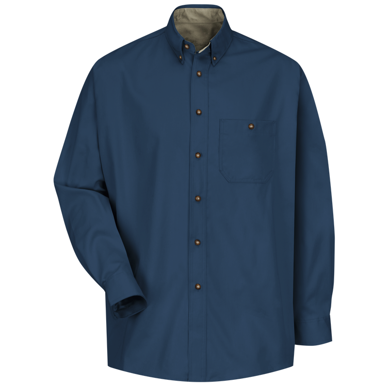 Men's Long Sleeve Cotton Contrast Dress Shirt image number 1
