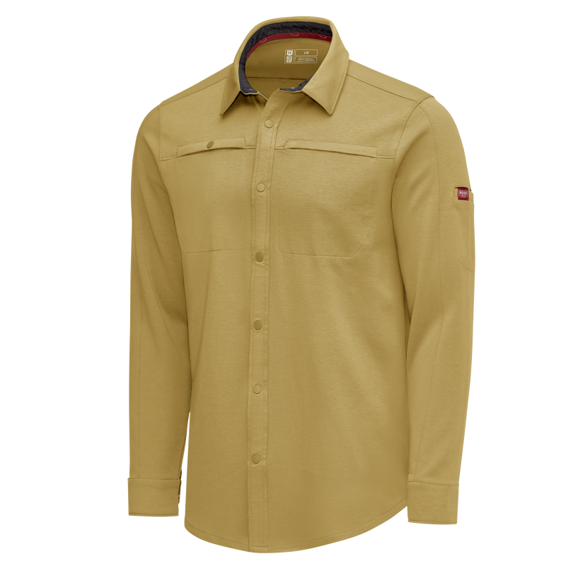 Men's Snap Front Jersey Long Sleeve Work Shirt image number 12