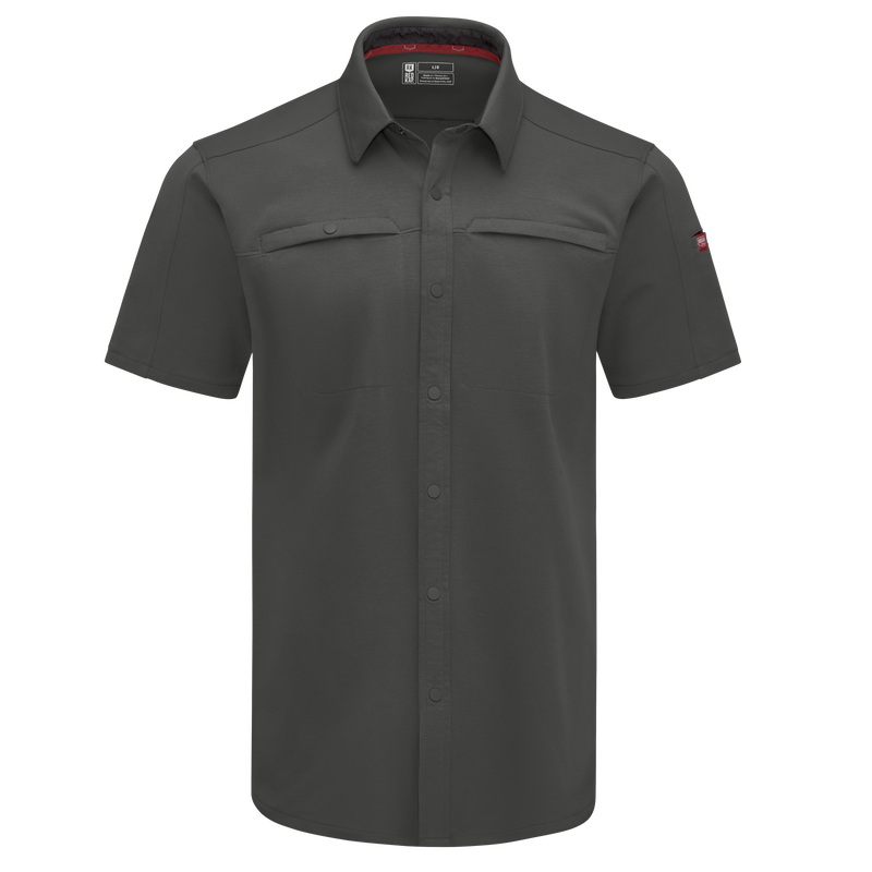 Men's Snap Front Jersey Short Sleeve Work Shirt image number 9